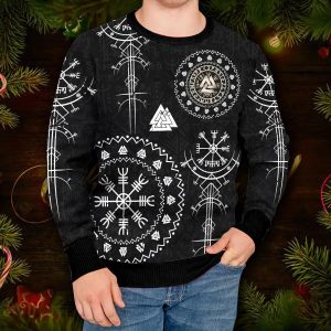 Careful Boy I’m Old For Good Reason Viking Ugly Christmas Sweater