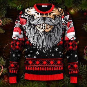 Cool Beard Skull Team Skull Ugly Christmas Sweater