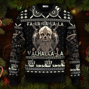 Falalalala Valhallala Viking Ugly Christmas Sweater