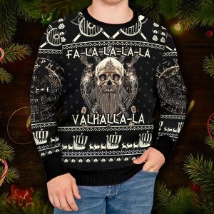 Falalalala Valhallala Viking Ugly Christmas Sweater