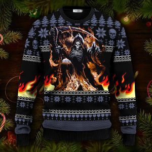 I Am Who I Am Skull Ugly Christmas Sweater