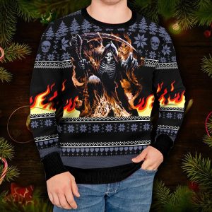 I Am Who I Am Skull Ugly Christmas Sweater