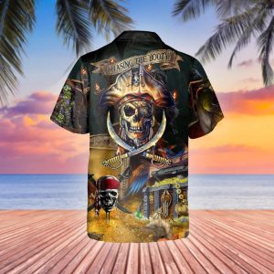 King Pirates Team Skull Hawaiian Shirt Back