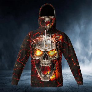 Blast Skull 3D Bandana Hoodie