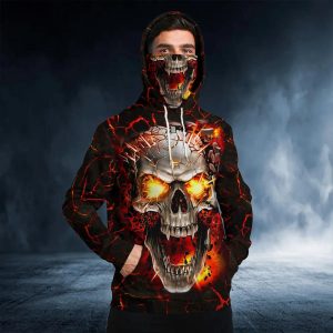 Blast Skull 3D Bandana Hoodie