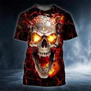 Blast Skull 3D T Shirt