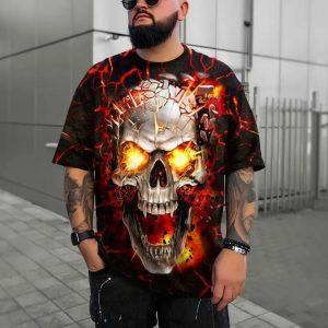 Blast Skull 3D T Shirt Men