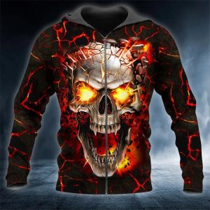 Blast Skull 3D Zip Hoodie