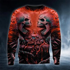 Bloodthirsty War Skull 3D Sweatshirt