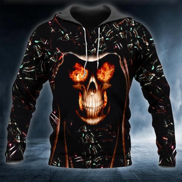 Burning Eyes Skull 3D Hoodie