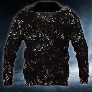 Burning Eyes Skull 3D Hoodie Back