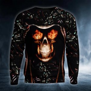 Burning Eyes Skull 3D Sweatshirt