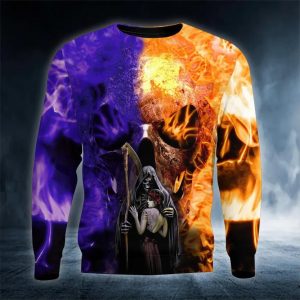 Dead Kiss Mixed Colors Skull 3D Sweatshirt