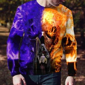 Dead Kiss Mixed Colors Skull 3D Sweatshirt