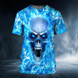 Face Ice Skull 3D T Shirt