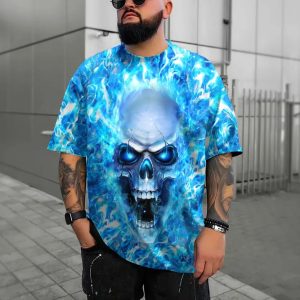 Face Ice Skull 3D T Shirt Men