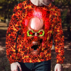 Fire Frenzy Skulll 3D Sweatshirt Men