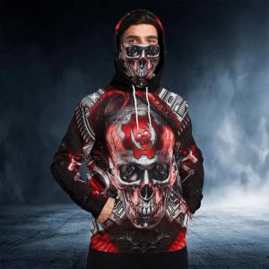 Just Funky Gear Of War Skull 3D Bandana Hoodie