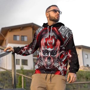 Just Funky Gear Of War Skull 3D Hoodie