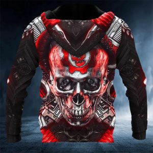 Just Funky Gear Of War Skull 3D Zip Hoodie Back