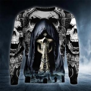 Praying For The Death Skull 3D Sweatshirt