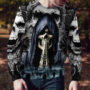 Praying For The Death Skull 3D Sweatshirt