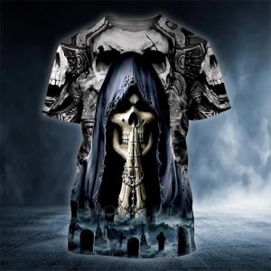 Praying For The Death Skull 3D T Shirt, Skull T Shirts Mens