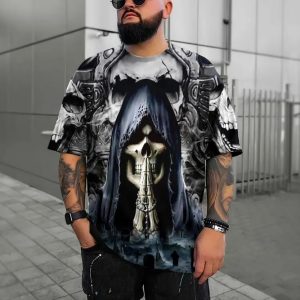 Praying For The Death Skull 3D T Shirt, Skull T Shirts Mens