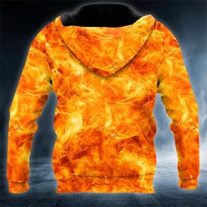 Scary Fire Skull 3D Hoodie Men