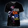 Stuck Between IDK IDC IDGAF Skull 3D T Shirt, Skull T Shirts Mens