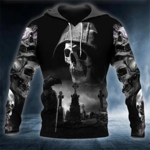 The Death Hunter Skull 3D Hoodie