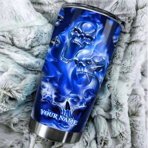 Blue Soul Eater Ghost Skull Custom Tumbler