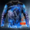 Grim Reaper Blue Fire Skull Custom 3D Hoodie