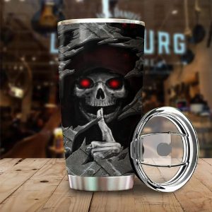 Skull Keep Silent Inside Tumbler 3