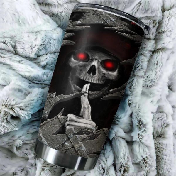 Skull Keep Silent Inside Tumbler