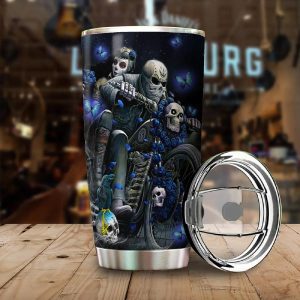 This Is Us Scary Loud Love Biker Rider Couple Skull Custom Tumbler