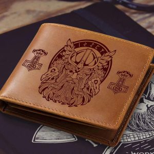 To My Fathor I Love You To Valhalla And Back Custom Wallet Gift For Dad 4