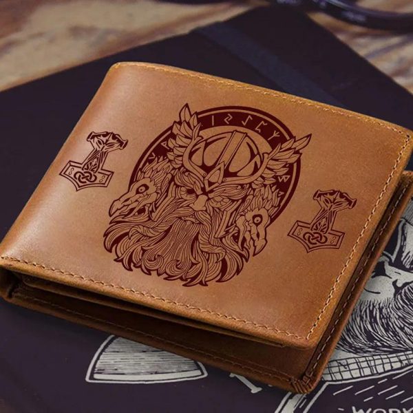 To My Fathor I Love You To Valhalla And Back Custom Wallet Gift For Dad